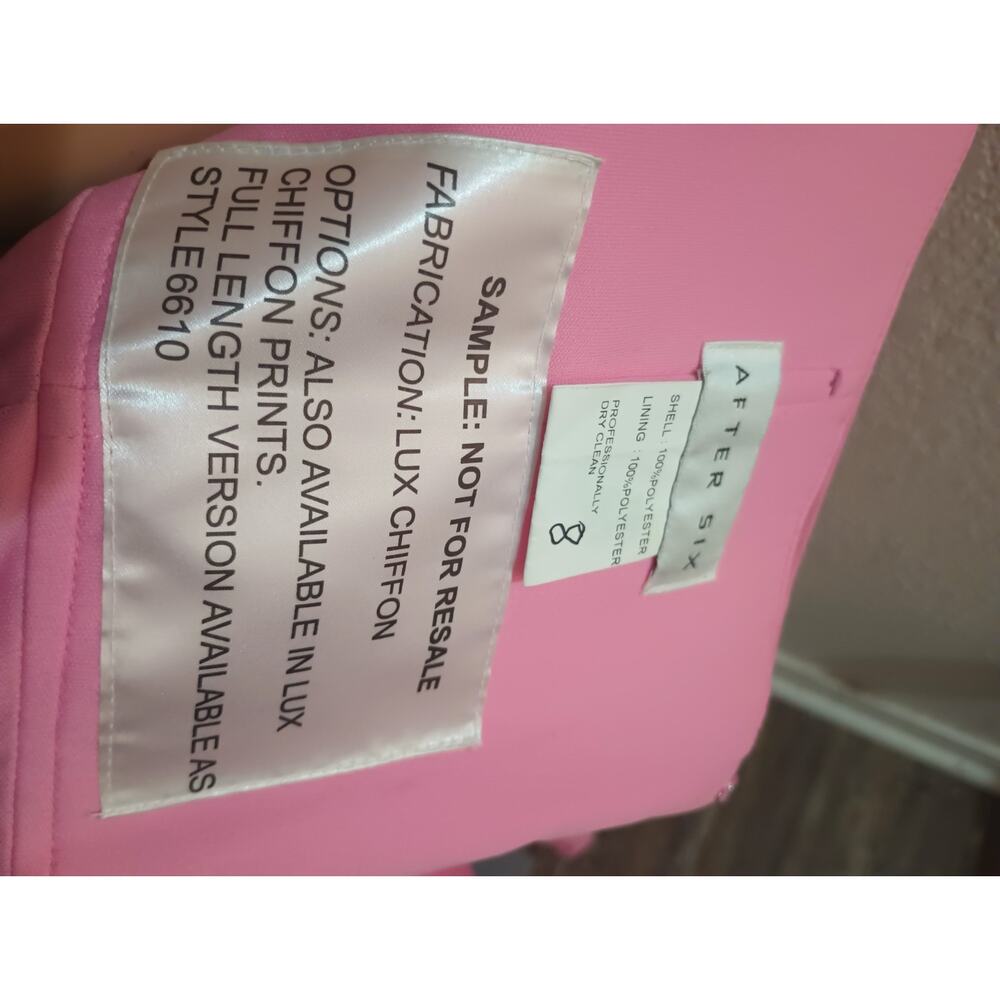 After Six Pink Strapless Sweetheart Gown Size 8 W011 - Picture 11 of 12